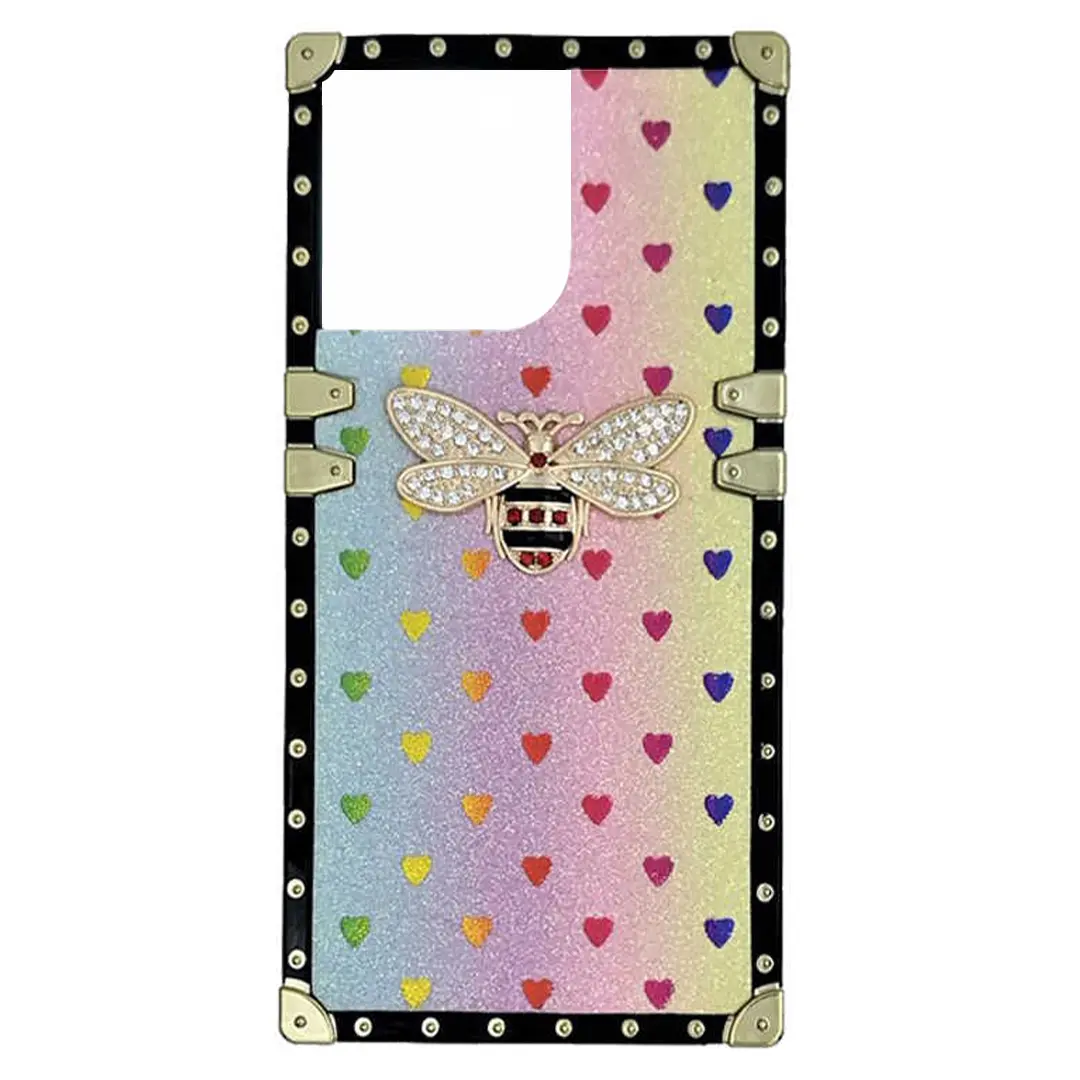 iPhone 13 Pro Heart Butterfly Case Pink